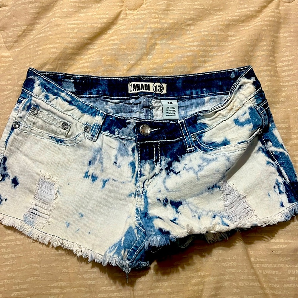 Zanadi tye die denim shorts, size 13.  New, but never worn.